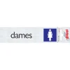 Pictogramme en aluminium dames 16,5 x 4,4 cm
