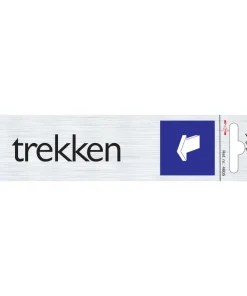 Pictogramme en aluminium trekken horizontal 16,5 x 4,4 cm