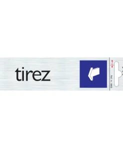 Pictogramme en aluminium tirez 16,5 x 4,4 cm