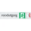 Pictogramme en aluminium nooduitgang 6,5 x 4,4 cm