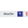 Pictogramme en aluminium douche 16,5 x 4,4 cm