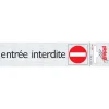 Pictogramme en aluminium entrée interdite 16,5 x 4,4 cm