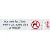 Pictogramme en aluminium nos amis les chiens 16,5 x 4,4 cm