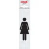 Pictogramme en aluminium dames vertical 6,5 x 4,4 cm