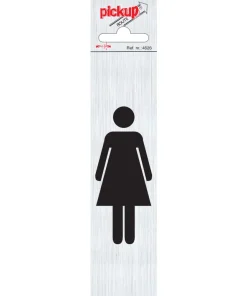 Pictogramme en aluminium dames vertical 6,5 x 4,4 cm