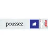 Pictogramme en aluminium poussez 16,5 x 4,4 cm