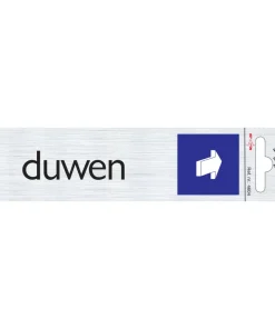 Pictogramme en aluminium duwen liggend 16,5 x 4,4 cm