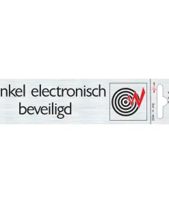 Pictogramme en aluminium electronisch beveiligd 16,5 x 4,4 cm