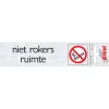 Pictogramme en aluminium niet rokers ruimte 6,5 x 4,4 cm