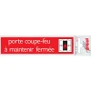 Pictogramme en aluminium coupe - feu maintenir 16,5 x 4,4 cm