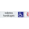 Pictogramme en aluminium toilettes handicapés 16,5 x 4,4 cm