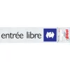 Pictogramme en aluminium entrée libre 16,5 x 4,4 cm