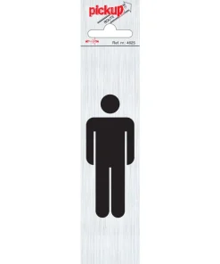 Pictogramme en aluminium hommes vertical 6,5 x 4,4 cm
