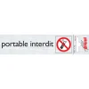 Pictogramme en aluminium portable interdit