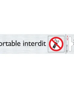 Pictogramme en aluminium portable interdit