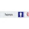 Pictogramme en aluminium heren 16,5 x 4,4 cm