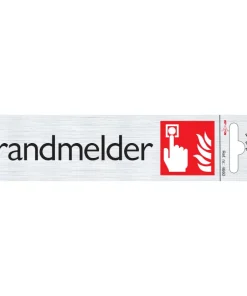 Pictogramme en aluminium brandmelder 16,5 x 4,4 cm