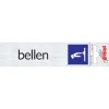 Pictogramme en aluminium bellen 6,5 x 4,4 cm