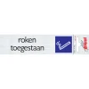 Pictogramme en aluminium roken toegestaan 6,5 x 4,4 cm