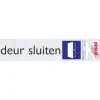 Pictogramme en aluminium deur sluiten 16,5 x 4,4 cm