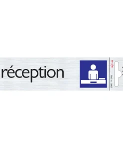 Pictogramme en aluminium réception 16,5 x 4,4 cm