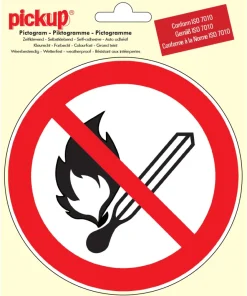 Pictogramme flamme interdite Ø 15 cm