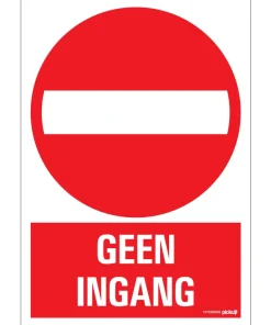 Pictogramme geen ingang 23 x 33 cm