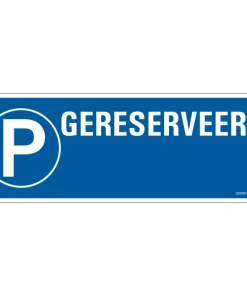 Pictogramme gereserveerd + P 33 x 12 cm