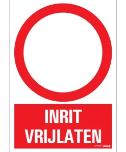 Pictogramme inrit vrijlaten 23 x 33 cm