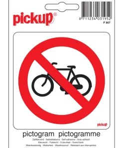 Pictogramme interdit aux vélos 10 x 10 cm