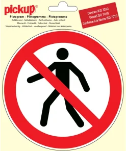 Pictogramme interdit aux piétons Ø 15 cm