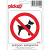 Pictogramme interdit chiens 10 x 10 cm