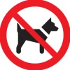 Pictogramme interdit pour chiens 30 cm