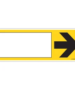 Pictogramme jaune avec flèche 33 x 12 cm