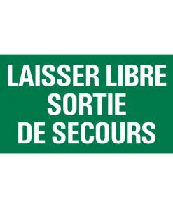 Pictogramme laisser libre sortie 15 x 30 cm