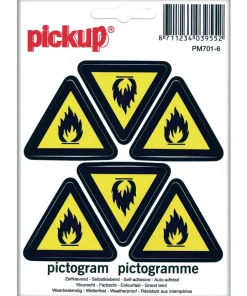 Pictogramme matières inflammables 10 x 10 cm