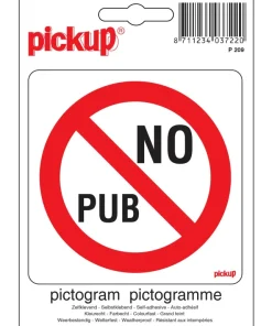 Pictogramme no pub 10 x 10 cm