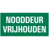 Pictogramme nooddeur vrijhouden 15 x 30 cm