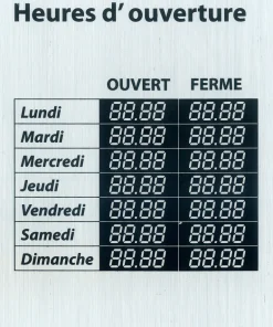 Pictogramme panneau heures d'ouverture 17 x 12,5 cm