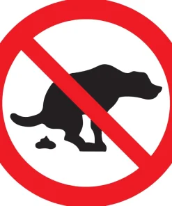 Pictogramme pas de crottes de chien Ø 30 cm
