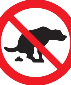 Pictogramme pas de crotte de chien Ø 18 cm