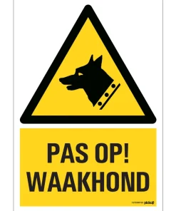 Pictogramme pas op waakhond 23 x 33 cm