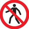 Pictogramme piétons interdit 18 cm