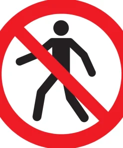 Pictogramme piétons interdit 18 cm
