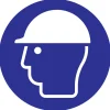 Pictogramme protection de la tête Ø 18 cm