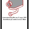 Pictogramme surveillance par caméra 18 x 12 cm