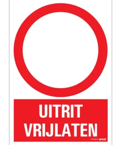 Pictogramme uitrit vrijlaten 23 x 33 cm