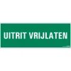 Pictogramme uitrit vrijlaten 33 x 12 cm