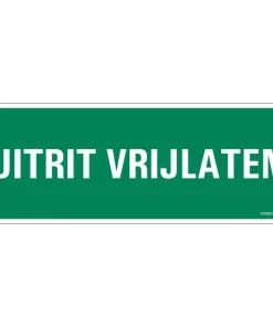 Pictogramme uitrit vrijlaten 33 x 12 cm