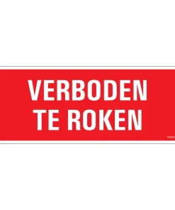 Pictogramme verboden te roken 33 x 12 cm